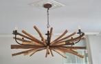 Hanglamp Voor Woonkamer. Gemaakt Van Hout., Huis en Inrichting, Ophalen, Zo goed als nieuw, Metaal, 50 tot 75 cm