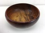 Teak houten schaal, Gebruikt, Schaal, Rond, Ophalen of Verzenden