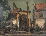 573. Houtsnede Wilm Wouters, stadsgezicht, ca. 1932, Antiek en Kunst, Ophalen of Verzenden