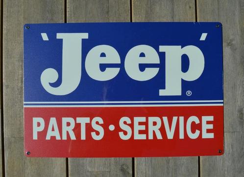 Jeep parts service bord CJ5 YJ Wagoneer CJ Compass Wrangler, Verzamelen, Merken en Reclamevoorwerpen, Nieuw, Reclamebord, Ophalen of Verzenden