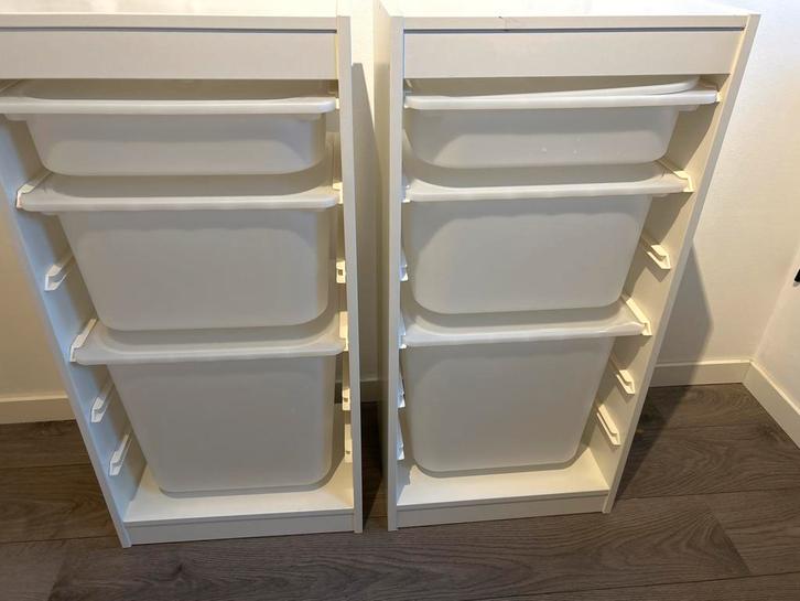 2 IKEA Trofast kast wit met bakken, Kinderen en Baby's, Kinderkamer | Commodes en Kasten, Gebruikt, Kast, 90 tot 105 cm, Minder dan 75 cm