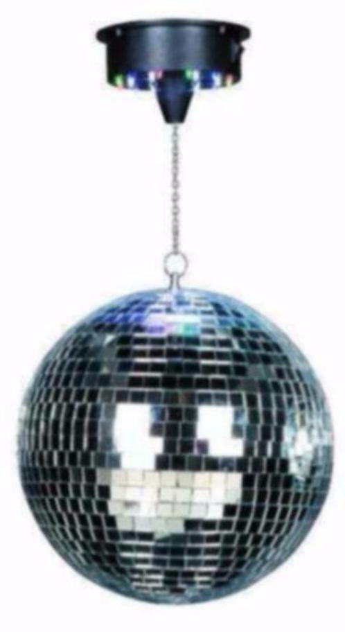 Disco spiegel bol 25 cm met led motor [221-B], Muziek en Instrumenten, Licht en Laser, Nieuw, Discobol, Ophalen of Verzenden