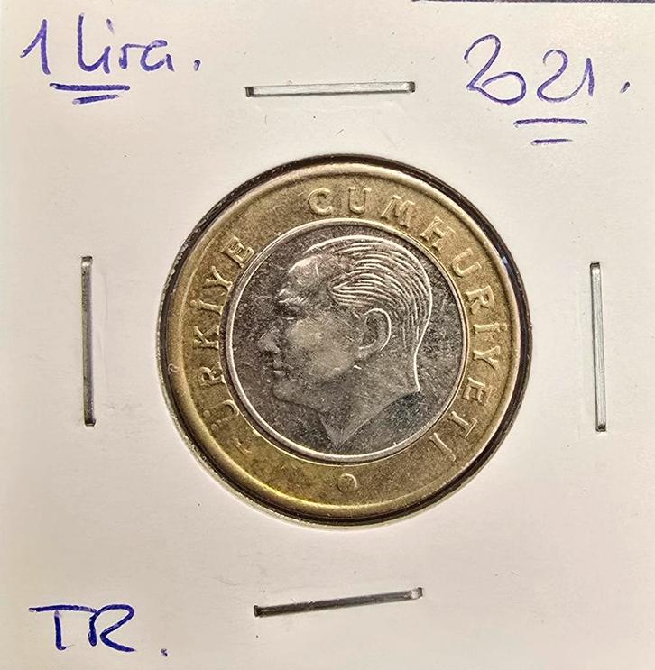 Turkije 1 Lira 2021, Postzegels en Munten, Munten | Europa | Niet-Euromunten, Overige landen, Ophalen