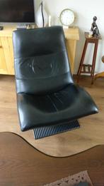 Artifort F773 Wave fauteuil zwart leer Dutch Design, Huis en Inrichting, Fauteuils, 75 tot 100 cm, Gebruikt, Metaal, Ophalen of Verzenden