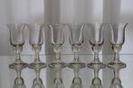 Set likeur/jenever glazen op kort been/Leerdam/Ambasador, Antiek en Kunst, Antiek | Glas en Kristal, Ophalen