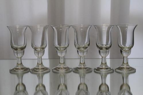 Set likeur/jenever glazen op kort been/Leerdam/Ambasador, Antiek en Kunst, Antiek | Glas en Kristal, Ophalen