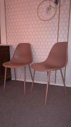 Twee oud roze kuipstoelen Zuiver, Huis en Inrichting, Stoelen, Ophalen, Kunststof, Twee, Overige kleuren