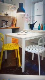 4 vintage witte REIDAR stoelen (metaal), Tuin en Terras, Tuinstoelen, Ophalen, Gebruikt, Metaal, Stapelbaar