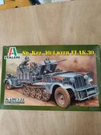 Italeri Sd.Kfz. 10/4 met FlaK 30 + bemanning –1:35  Set 6395, 1:32 tot 1:50, Nieuw, Ophalen of Verzenden, Italeri