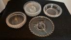 Sierlijke set glazen schoteltjes schaaltjes, Huis en Inrichting, Keuken | Servies, Ophalen of Verzenden, Overige stijlen, Glas
