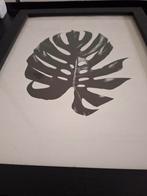 Wanddecoratie met Monstera blad, Huis en Inrichting, Woonaccessoires | Schilderijen, Tekeningen en Foto's, Minder dan 50 cm, Gebruikt