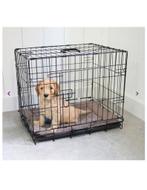 Zwartmetalen bench voor kleine hond/puppy, Dieren en Toebehoren, Hondenbenches, Ophalen, Zo goed als nieuw