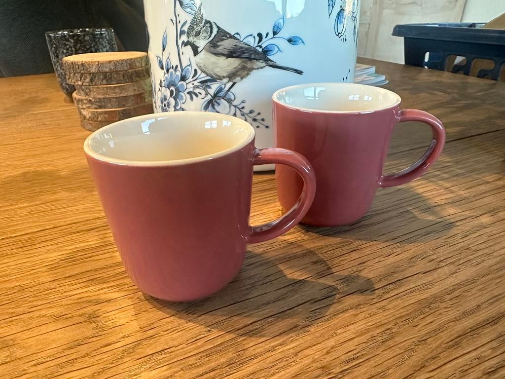 NIEUW! 2x Hema espresso/ klein koffie kopje oud roze 150ml, Huis en Inrichting, Keuken | Servies, Nieuw, Ophalen of Verzenden