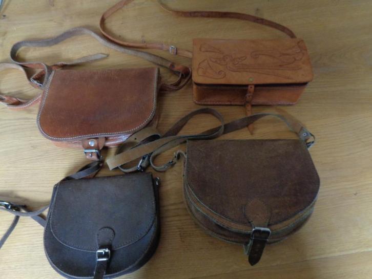 leren zadeltas, Sieraden, Tassen en Uiterlijk, Tassen | Schoudertassen, Zo goed als nieuw, Overige merken, Bruin, Leer, Ophalen of Verzenden