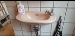 Retro camee kleurig wasbak en plancet, Ophalen, Gebruikt, Wastafel