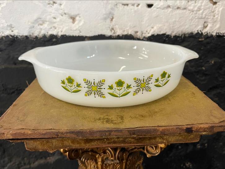 Vintage ovenschaal Anchor Hocking Fire-King, "Meadow Green", Huis en Inrichting, Keuken | Servies, Schaal of Schalen, Overige stijlen