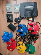 Nintendo 64 compleet, Gebruikt, Ophalen of Verzenden, Met 3 controllers of meer, Met games