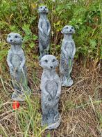 Vrolijke Stokstaartjes, in de Tuin, Tuin en Terras, Tuinbeelden, Ophalen of Verzenden, Nieuw, Steen, Dierenbeeld