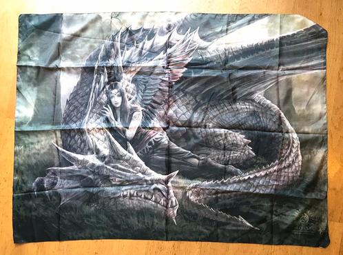 fraaie doek Anne Stokes afbeelding meisje met draak FANTASY, Verzamelen, Posters, Zo goed als nieuw, Ophalen of Verzenden
