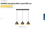 Hanglamp Gamma Niels Metaal Zwart, Huis en Inrichting, Lampen | Hanglampen, Metaal, Zo goed als nieuw, Ophalen, 75 cm of meer