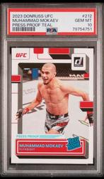 Psa-10 2023 DONRUSS UFC MUHAMMAD MOKAEV PRESS PROOF TEAL, Spelerskaart, Nieuw, Ophalen of Verzenden, H