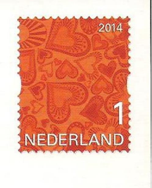 Valentijn zegel ingedrukt op kaart van Dirk, LEES INFO, Postzegels en Munten, Brieven en Enveloppen | Nederland, Briefkaart, Ophalen of Verzenden