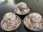 Een set van 3 Arita (imari-stijl) zeldzame Chocoladebekers, Antiek en Kunst, Antiek | Porselein, Ophalen of Verzenden