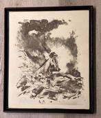 Litho Germ de Jong Bergense School  Ameland, Antiek en Kunst, Kunst | Litho's en Zeefdrukken, Ophalen of Verzenden