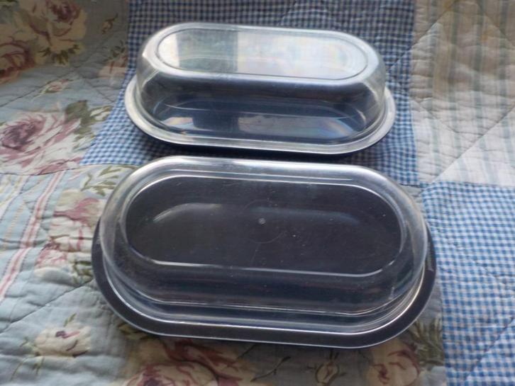 Tupperware botervloot - retro, Huis en Inrichting, Keuken | Tupperware, Zo goed als nieuw, Overige typen, Blauw, Ophalen of Verzenden