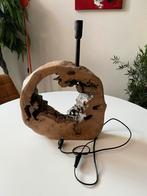 Houten Tafellamp - Uniek Design, Huis en Inrichting, Lampen | Vloerlampen, Ophalen, Gebruikt, Hout, Minder dan 100 cm