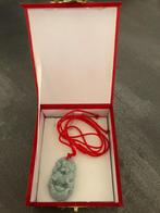 Jade ketting Chinese dierenriem tijger incl. doosje, Ophalen of Verzenden, Nieuw, Steen of Mineraal
