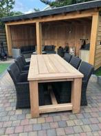 Stoere Robuuste houtentuintafels, Tuin en Terras, Nieuw, Rechthoekig, Hout, Ophalen