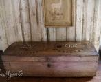 Antiek Zweeds kistje met initialen, Antiek en Kunst, Curiosa en Brocante, Ophalen of Verzenden