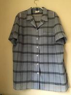 Frank Walder Blouse ruitmotief maat 48, Blauw, Blouse of Tuniek, Ophalen of Verzenden, Zo goed als nieuw