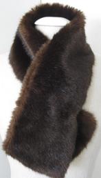 Sjaal / Shawl bruin imitatiebont 100 x 15 cm, Ophalen of Verzenden