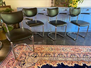 4 stuks De Wit 3011 zwart skai vintage buisframe design beschikbaar voor biedingen