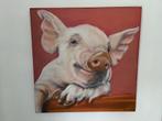 Varken Schilderij - 80x80 cm, Ophalen of Verzenden