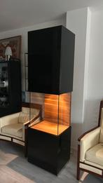 Luxe vitrinekast maatwerk glas&hoogglans met verlichting, Ophalen, 200 cm of meer, 50 tot 100 cm, 25 tot 50 cm