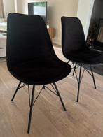 Kick kuipstoelen set van 2 velvet zwart, Huis en Inrichting, Stoelen, Ophalen, Twee, Zwart, Zo goed als nieuw