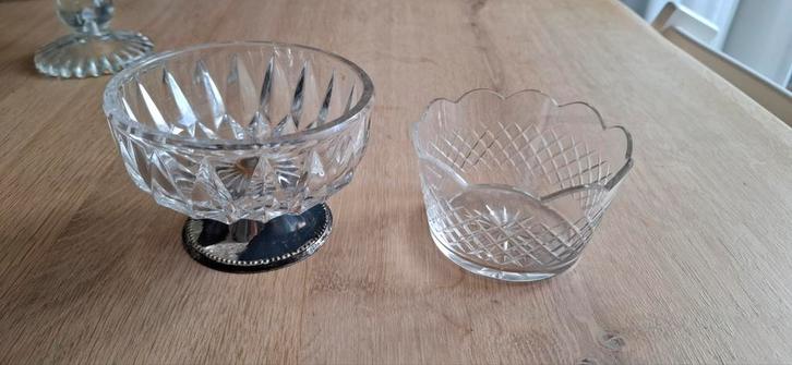 Kristallen schaaltjes - set van 2, Antiek en Kunst, Antiek | Glas en Kristal, Ophalen of Verzenden