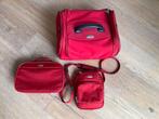 Samsonite reistassen/reisset: beautycase+toilettas+handtasje, Ophalen, Zo goed als nieuw, Rood