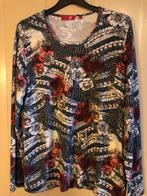 Kleurige top, el.viscose. Z.g.a.n. LEA H. Maat Large., Kleding | Dames, Maat 42/44 (L), Ophalen of Verzenden, Zo goed als nieuw