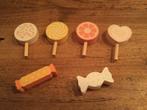 Houten snoep/lolly’s/toffees/zuurtjes, zgan, Ophalen of Verzenden, Zo goed als nieuw, Hout, Speelkeuken-accessoire
