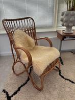 Vintage rotan fauteuil Noordwolde izgs, Huis en Inrichting, Fauteuils, Ophalen, Gebruikt, Minder dan 75 cm, Vintage
