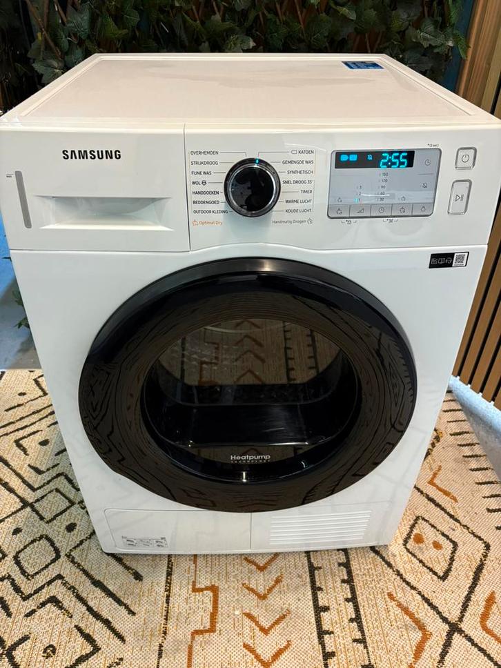 Samsung 8kg Warmtepomp Droger, Witgoed en Apparatuur, Wasdrogers, Zo goed als nieuw, Overige typen, Voorlader, 8 tot 10 kg, 85 tot 90 cm