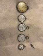 5 Antieke Zilveren Zakhorloges - Collectie, Ophalen of Verzenden