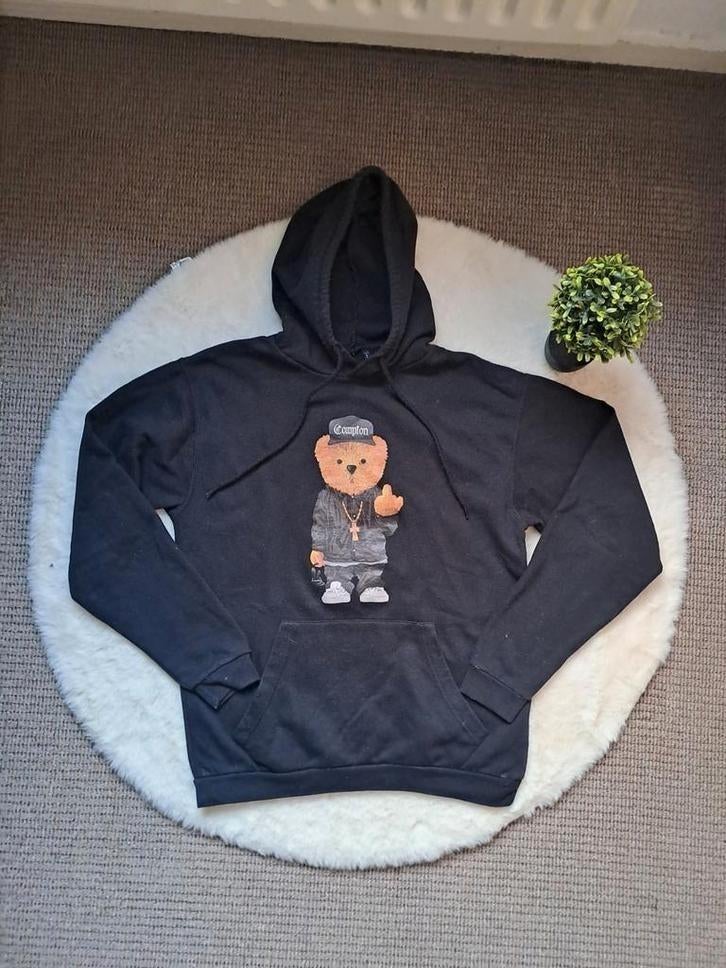 Klere Zooi “Compton Bear” Hoodie – Black – Size S, Kleding | Heren, Truien en Vesten, Baron Filou, Zwart, Ophalen of Verzenden