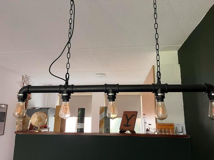 Industriële Hanglamp - Verstelbaar, Huis en Inrichting, Lampen | Hanglampen, Zo goed als nieuw, 75 cm of meer, Metaal, Ophalen of Verzenden