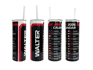 Formule 1 racekalender 2026 tumbler/thermosfles beschikbaar voor biedingen
