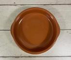 Franse terracotta ronde ovenschotel geel geglazuurd, Antiek en Kunst, Ophalen of Verzenden